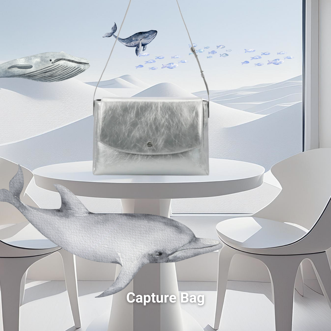 Capture bag - crinkle silver