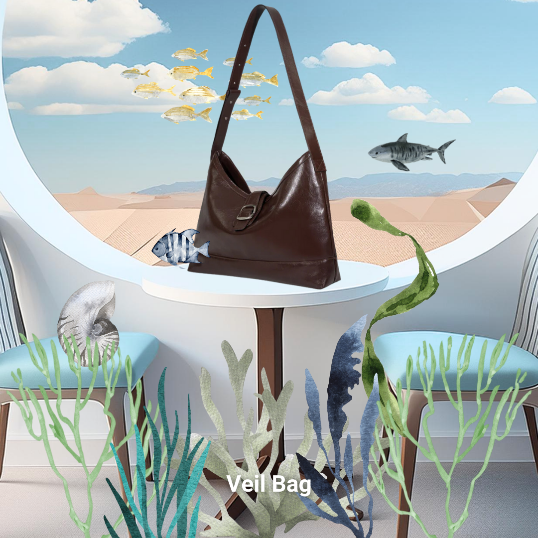 Veil bag - crinkle choco brown