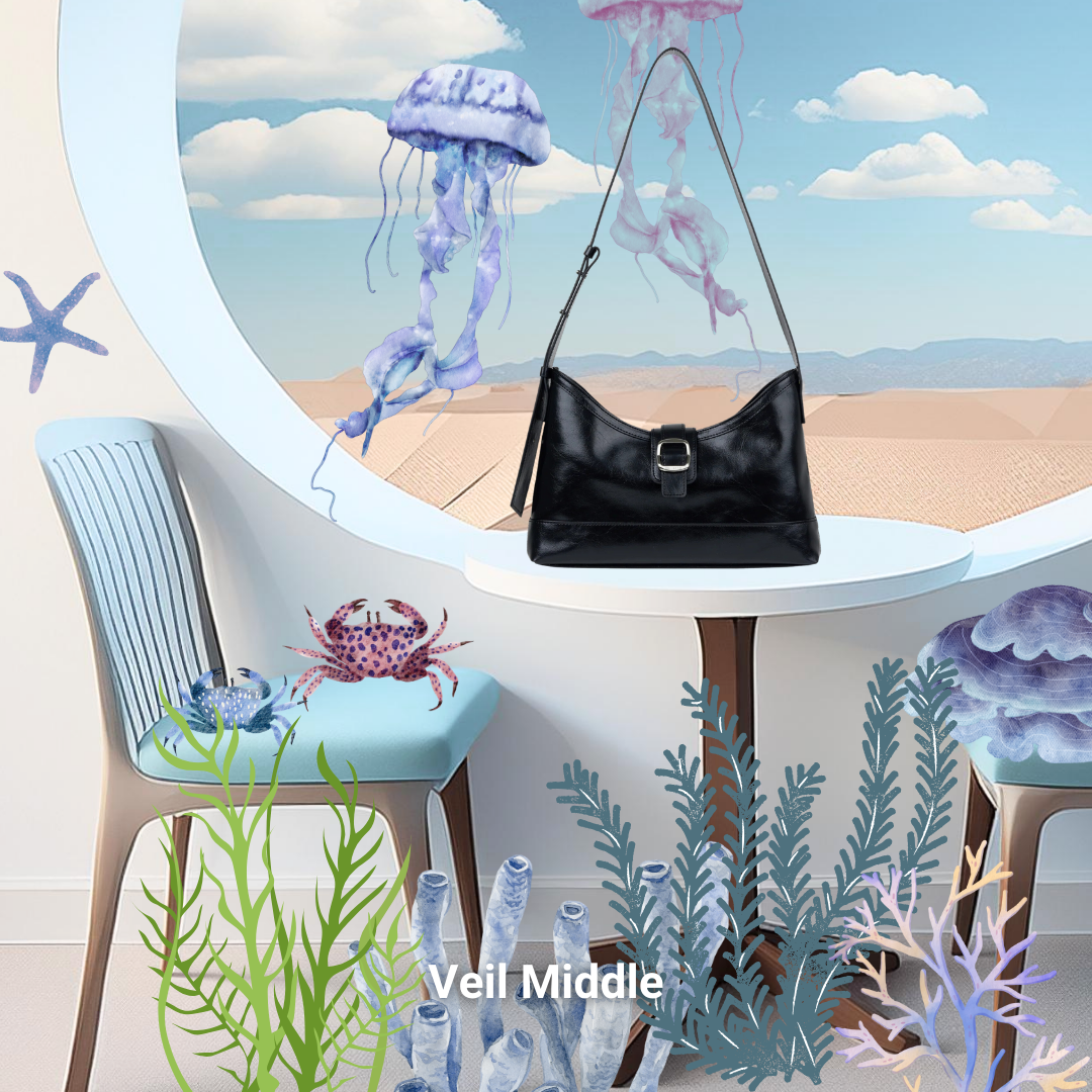 Veil middle bag - black