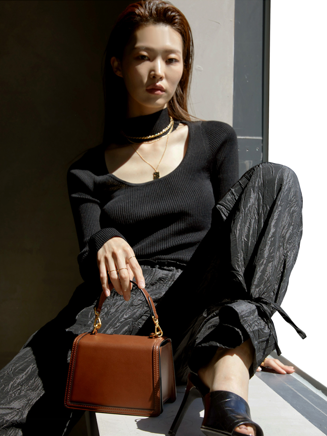 Acode bag - line camel
