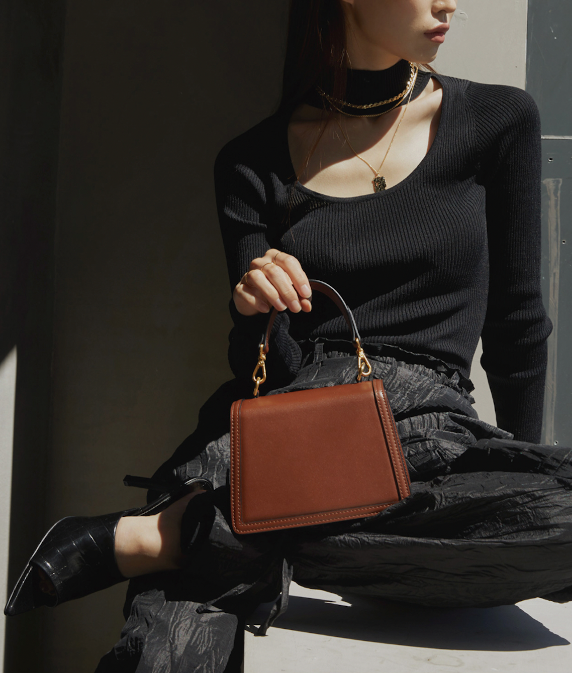Acode bag - line camel