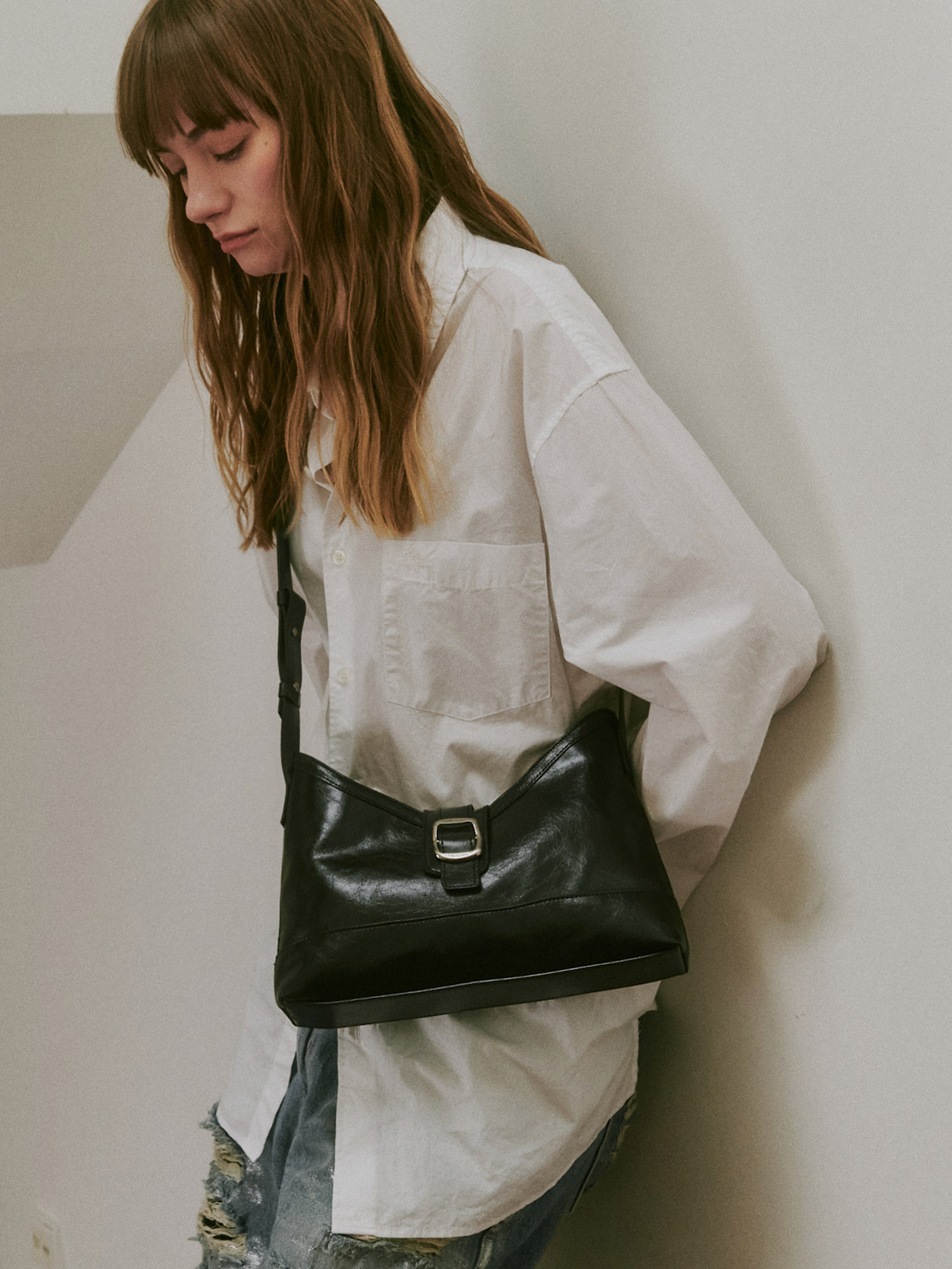 Veil middle bag - black