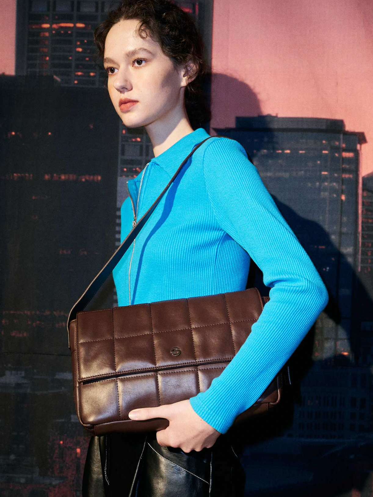 Capture bag puff - choco brown