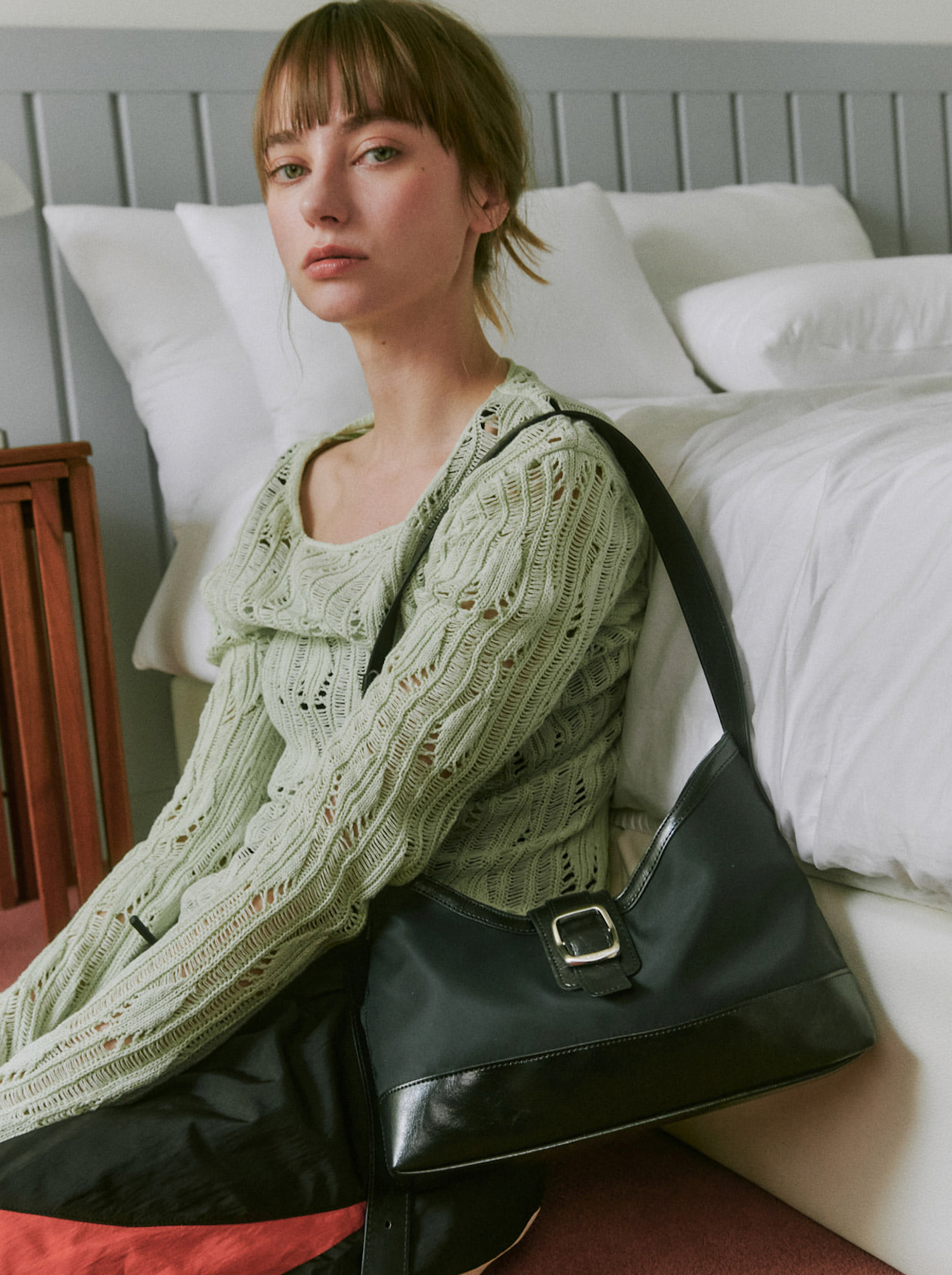 Veil middle bag - nylon black