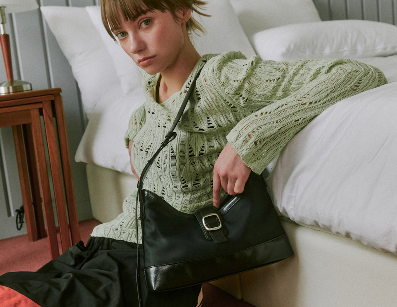 Veil middle bag - nylon black