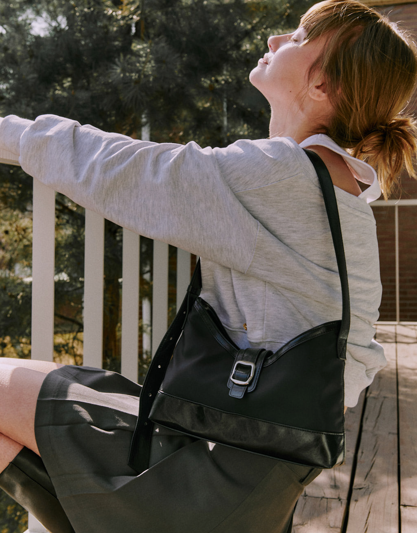 Veil middle bag - nylon black