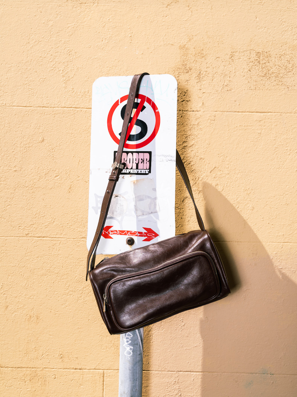 Poster pocket bag - vintage choco brown