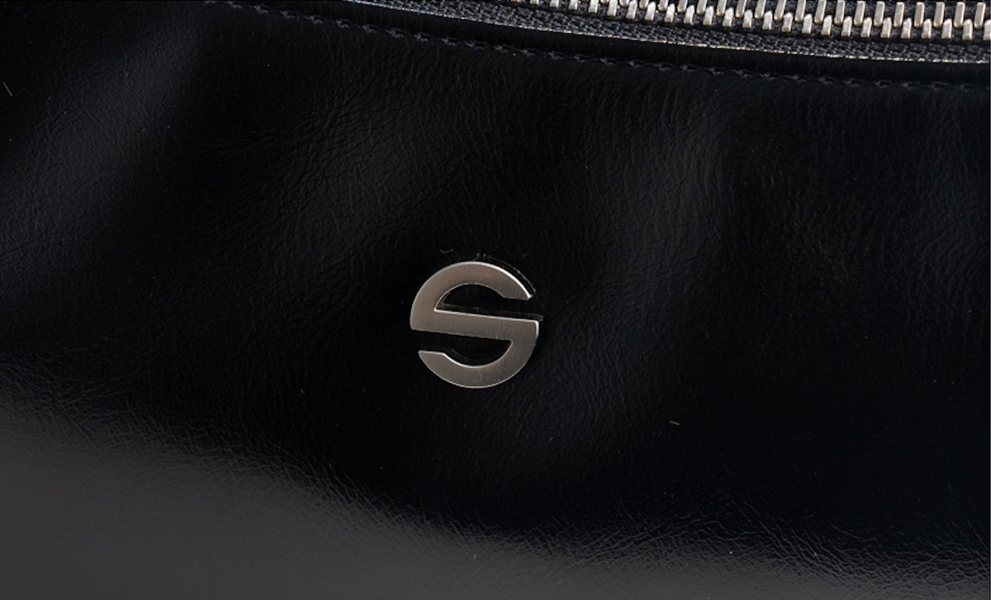 Groove middle bag - crinkle silver