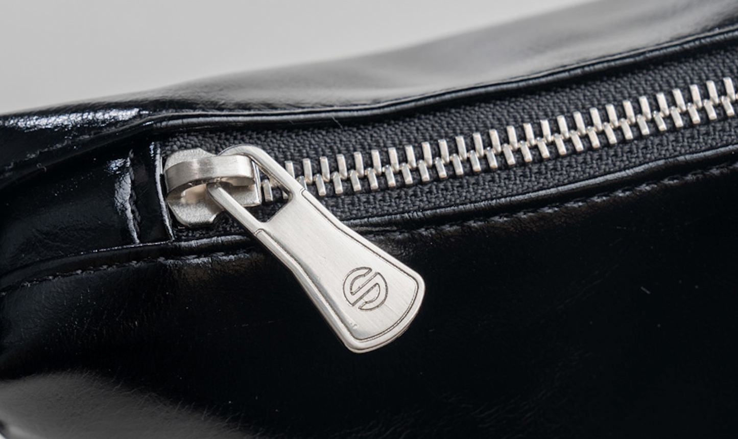 Groove middle bag - crinkle silver