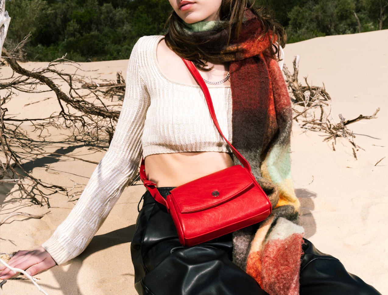 capture bag micro - crinkle red