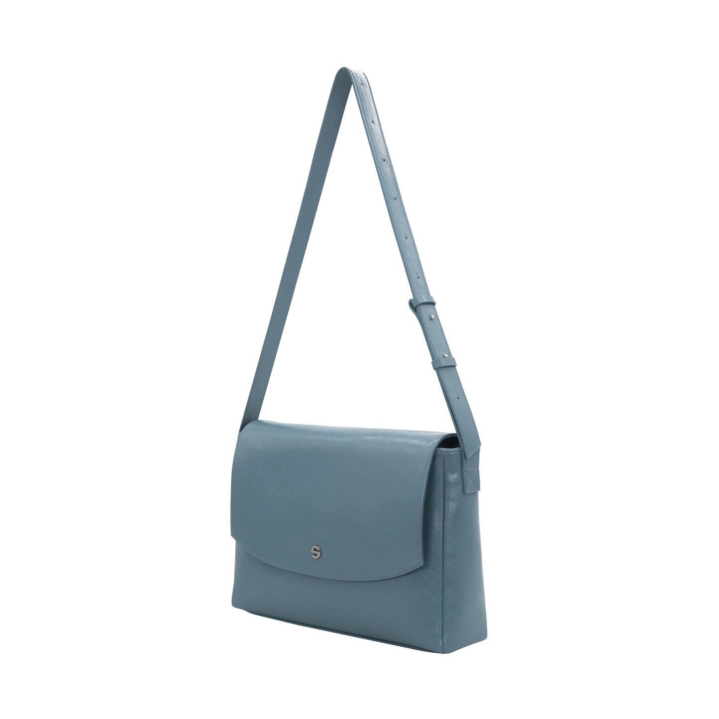 Capture bag - crinkle gray blue