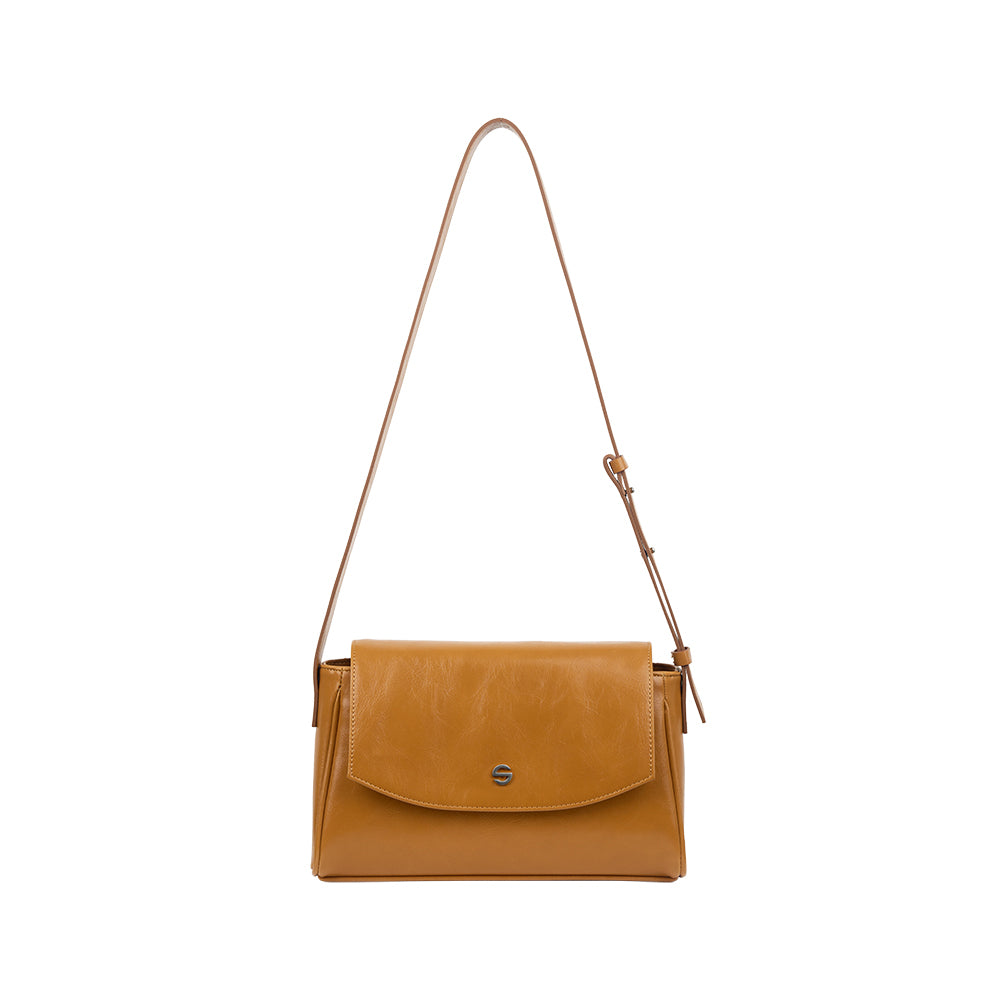 Capture bag mini - crinkle camel