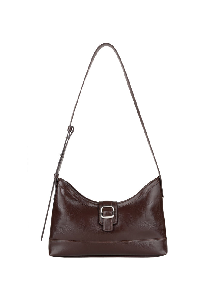 Veil middle bag - crinkle choco brown