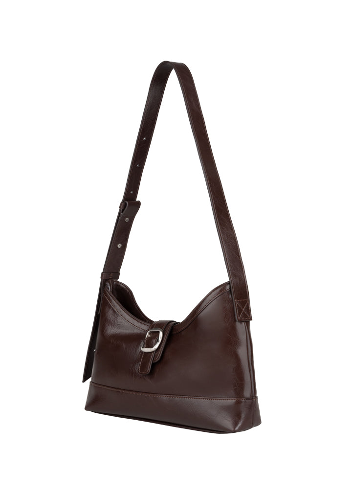 Veil middle bag - crinkle choco brown