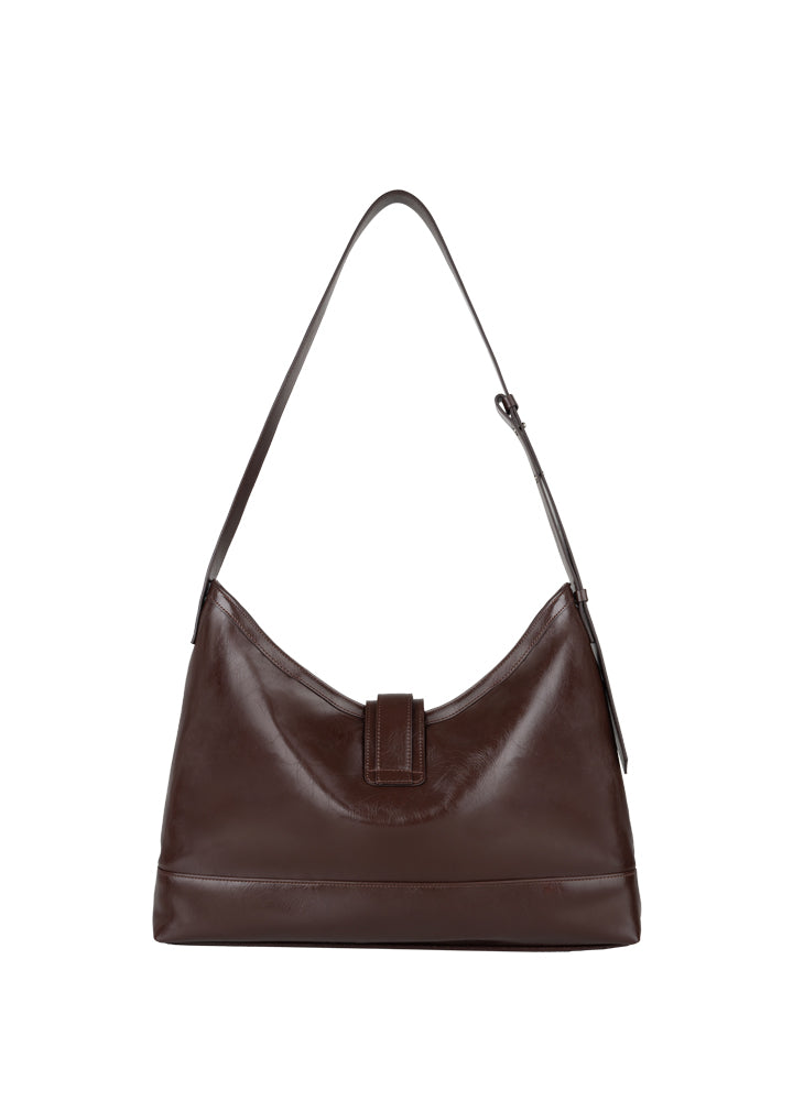 Veil bag - crinkle choco brown