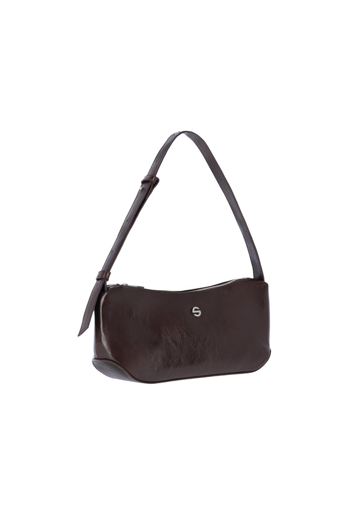 Groove middle bag - crinkle choco brown