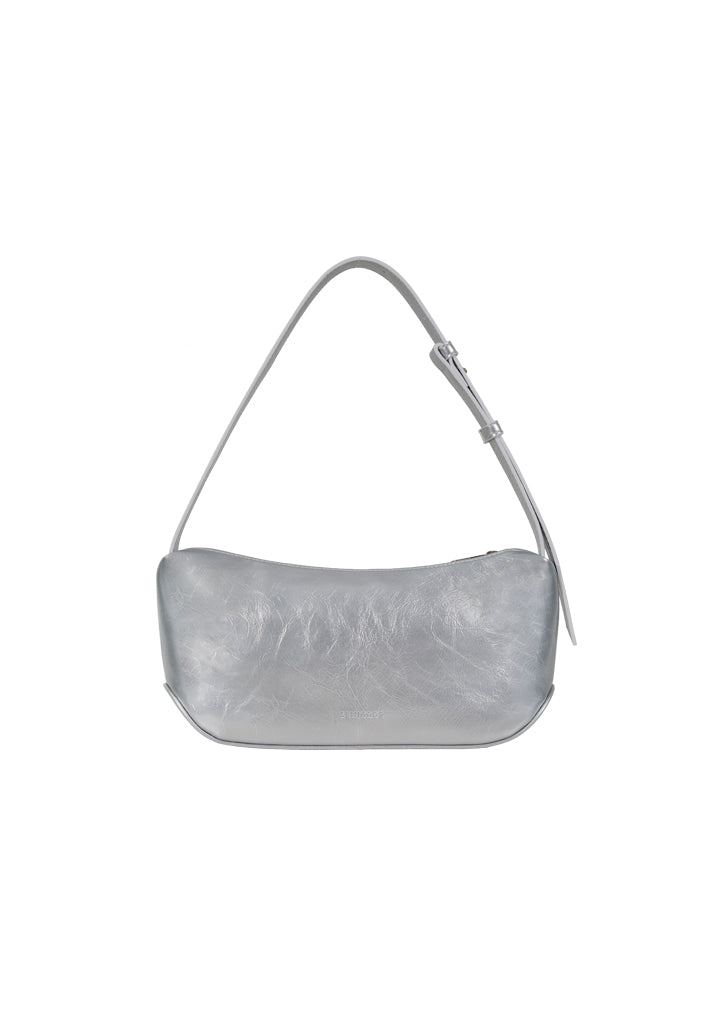 Groove middle bag - crinkle silver