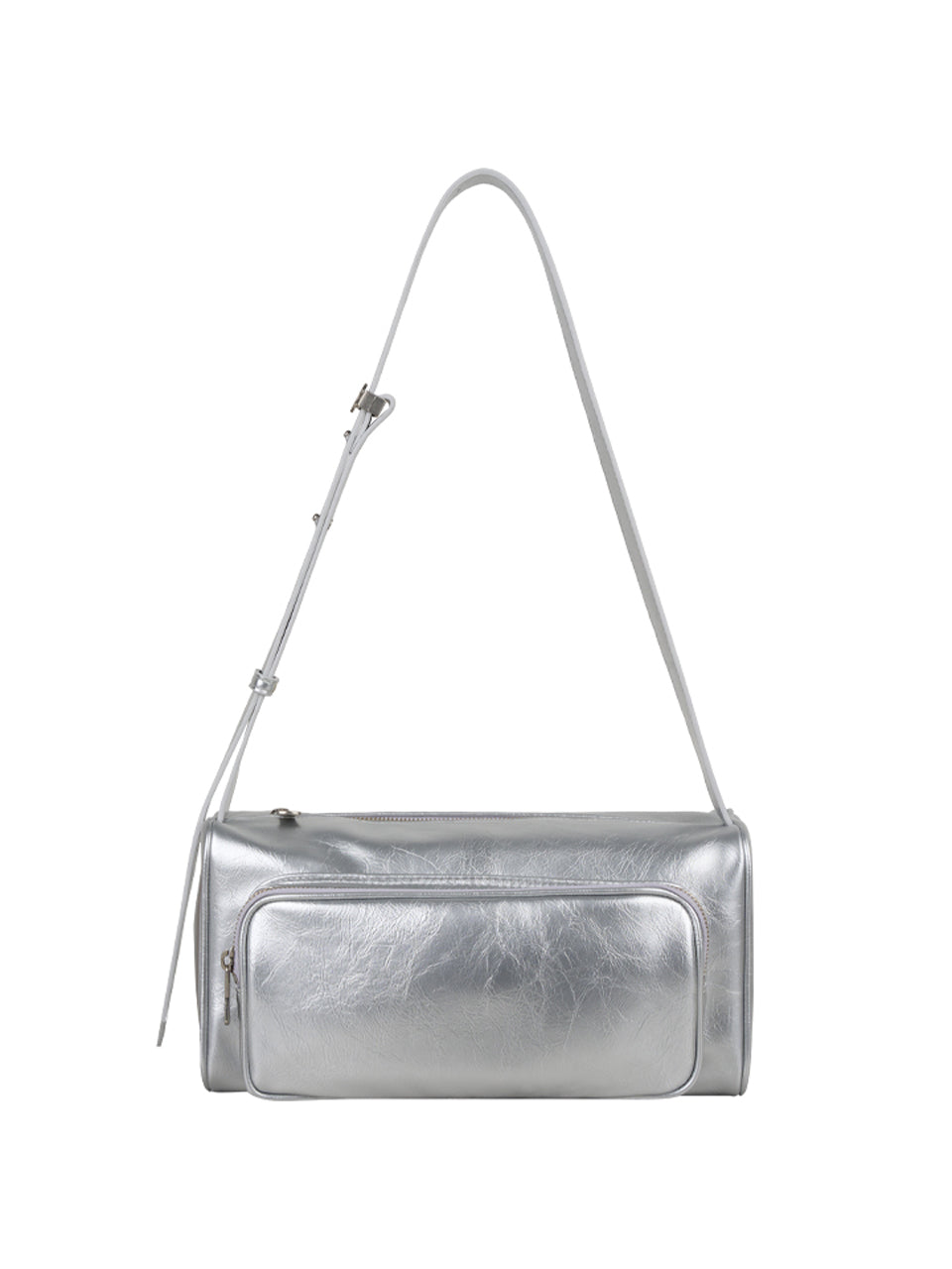 Poster pocket bag - crinkle silver