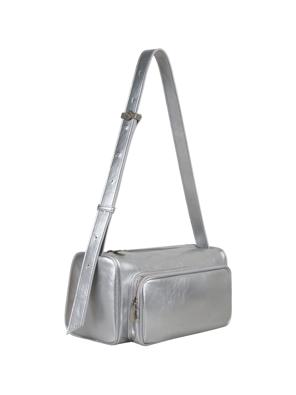 Poster pocket bag - crinkle silver