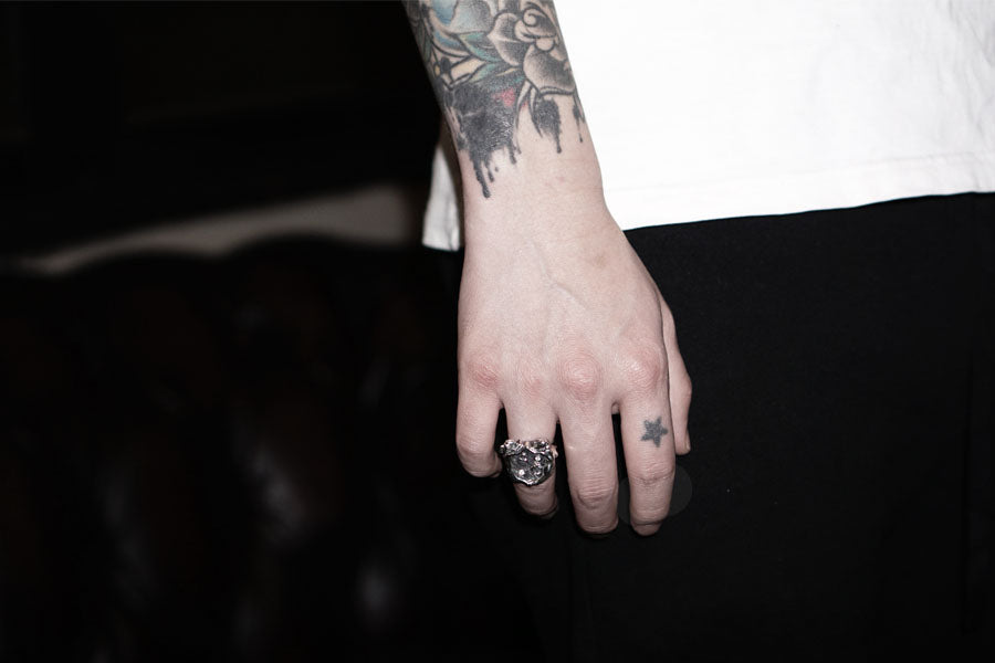 MOBSTER RING (CUBIC COLOR : WHITE/BLACK)