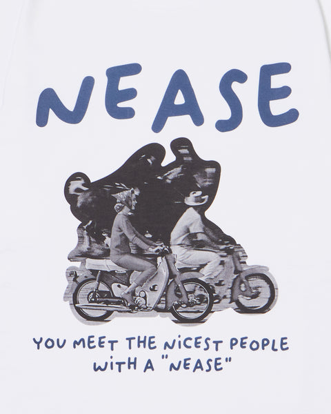 NEASE Nicest people long sleeve t-shirt (white)