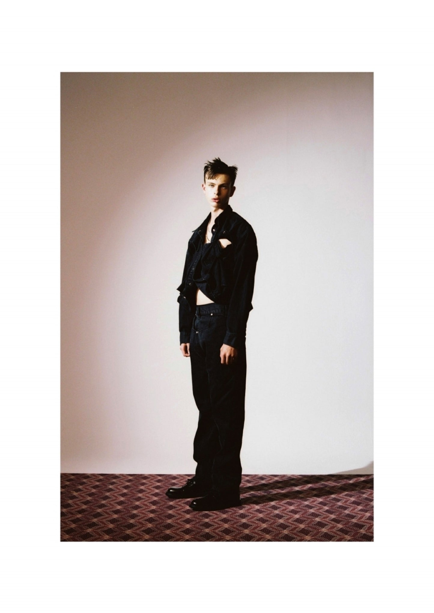 Deconstructed Denim Jean Black