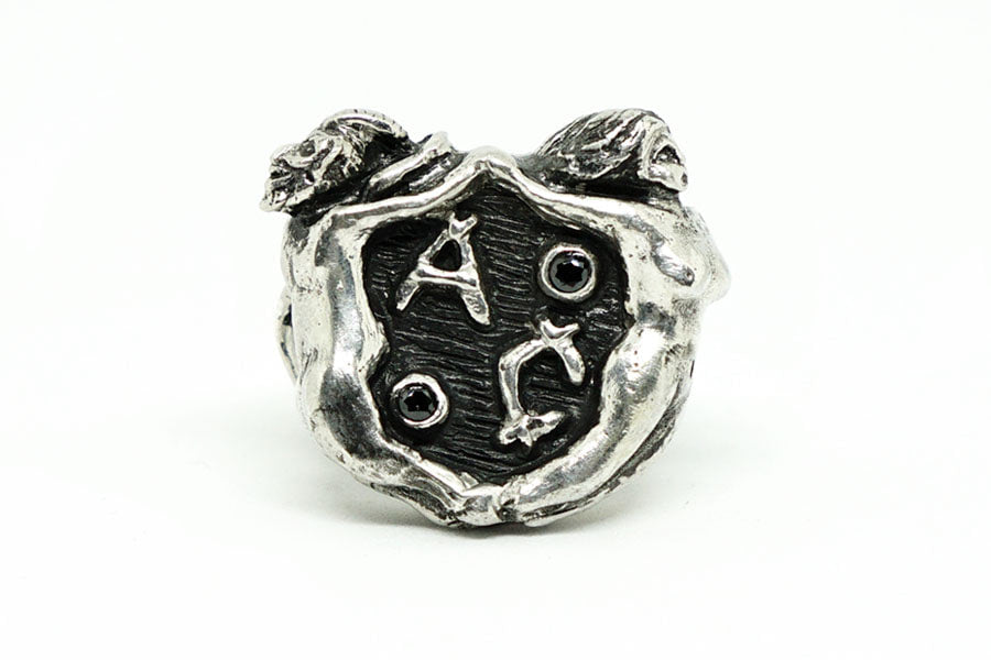 MOBSTER RING (CUBIC COLOR : WHITE/BLACK)