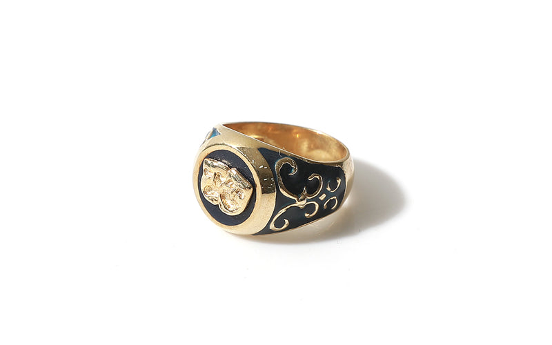 TWO FACE SIGNET RING (DEEP BLUE)