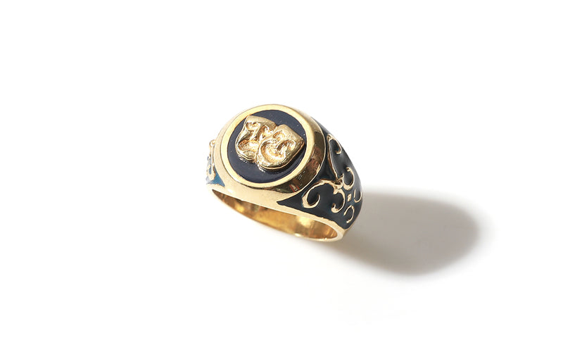 TWO FACE SIGNET RING (DEEP BLUE)