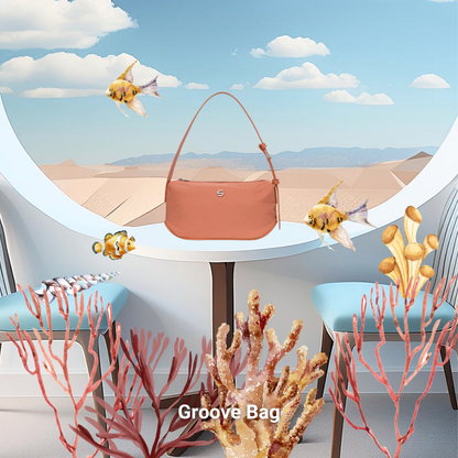 Groove bag - apricot pink