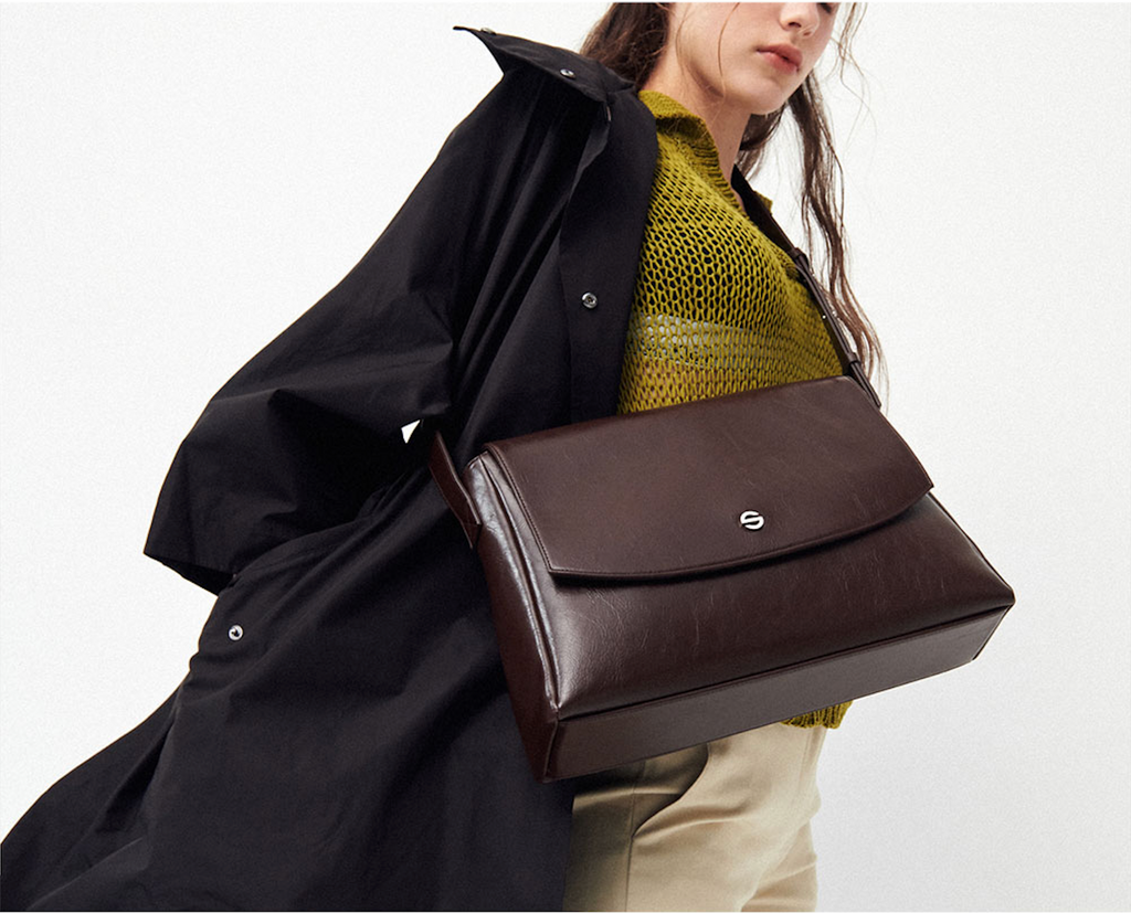 Capture bag - crinkle choco brown