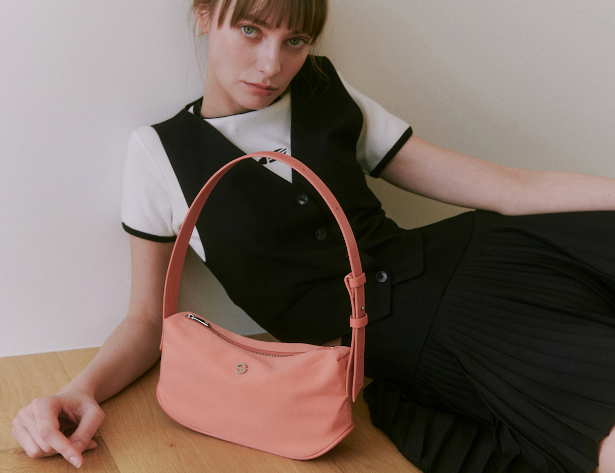 Groove bag - apricot pink