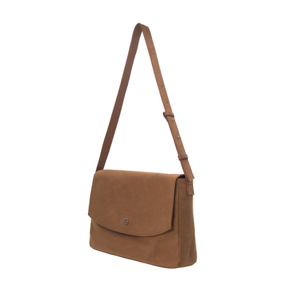 Capture bag - suede camel