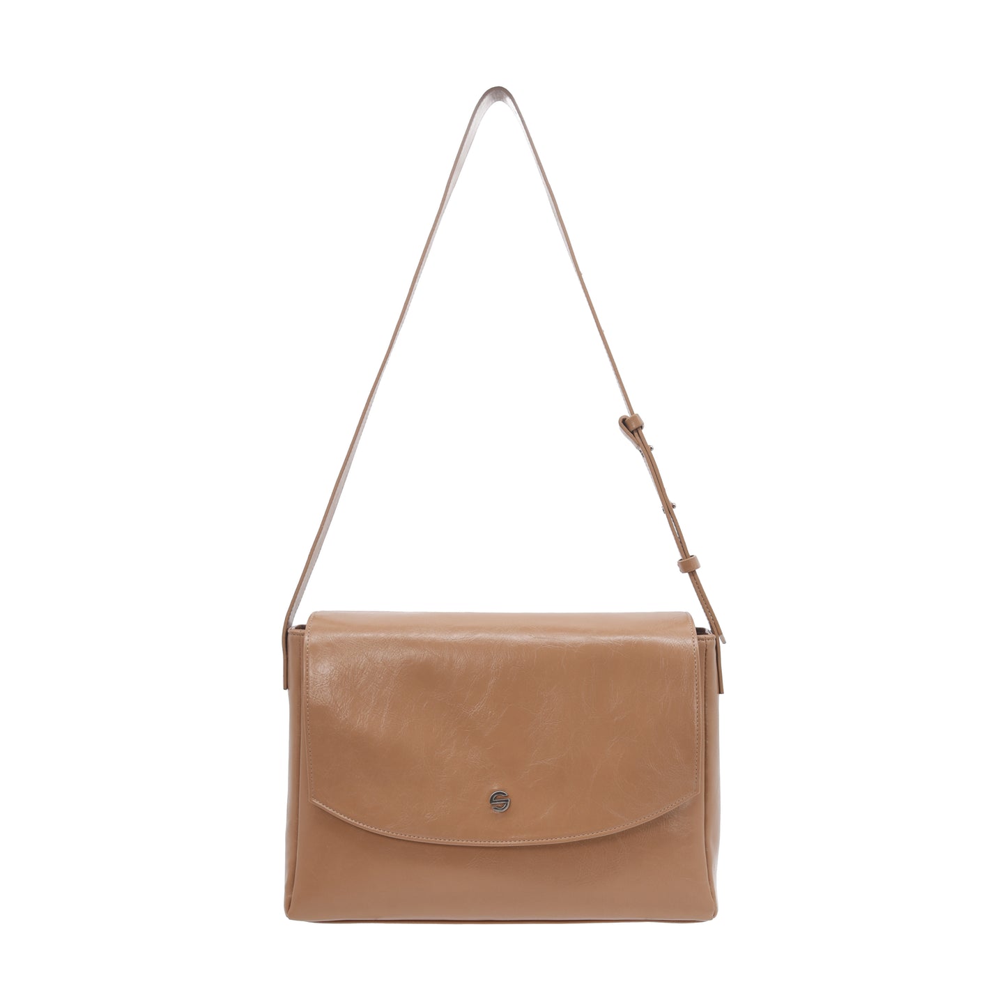 Capture bag - crinkle dark beige