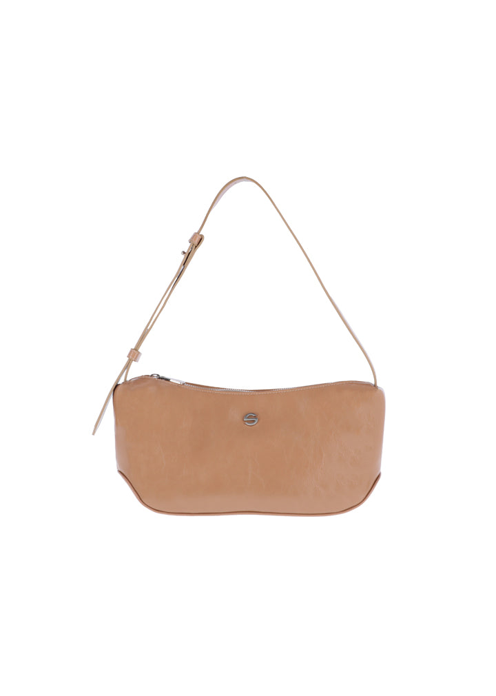 Groove middle bag - crinkle dark beige