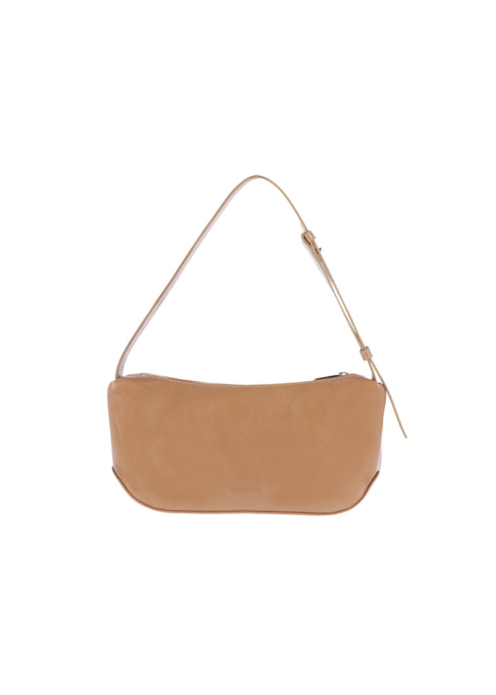 Groove middle bag - crinkle dark beige