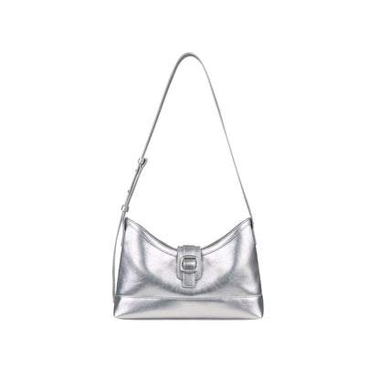 Veil middle bag - crinkle silver