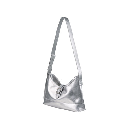 Veil middle bag - crinkle silver