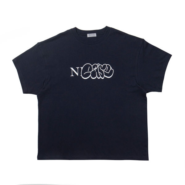NEASE Bubble graffiti logo t-shirt (navy)