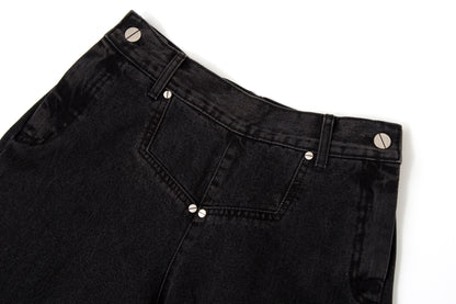 Deconstructed Denim Jean Black