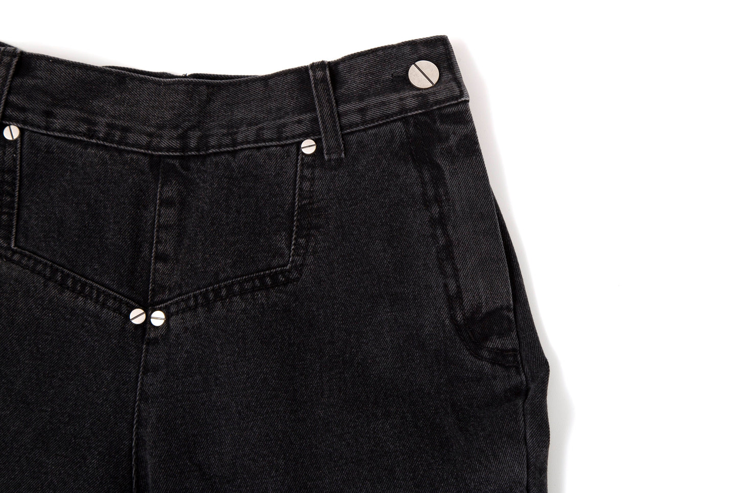 Deconstructed Denim Jean Black