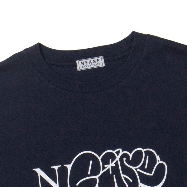 NEASE Bubble graffiti logo t-shirt (navy)