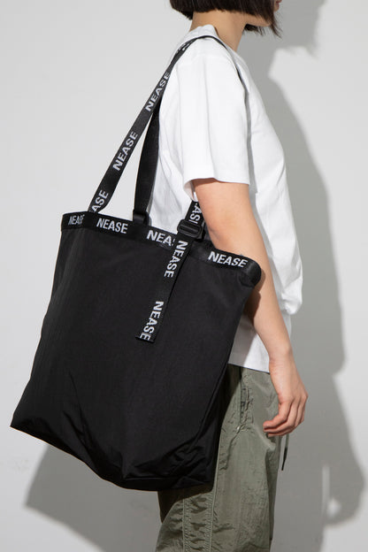 NEASE Nylon tote bag (black)