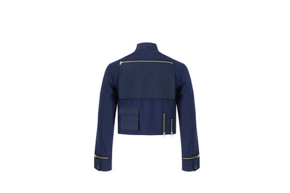 CROPPED TECH BOMBER (NAVY)