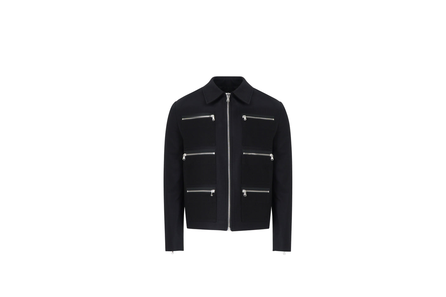 ZIPPER DETAIL 6POCKET JACKET (BLACK)