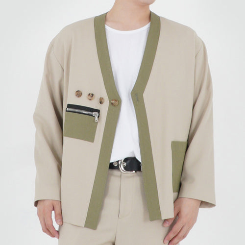 HAORI CARDIGAN JACKET (LIGHT BEIGE)