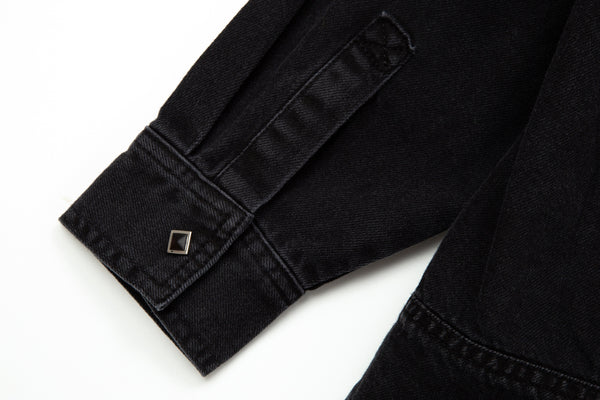Upside-down Denim Shirt Black
