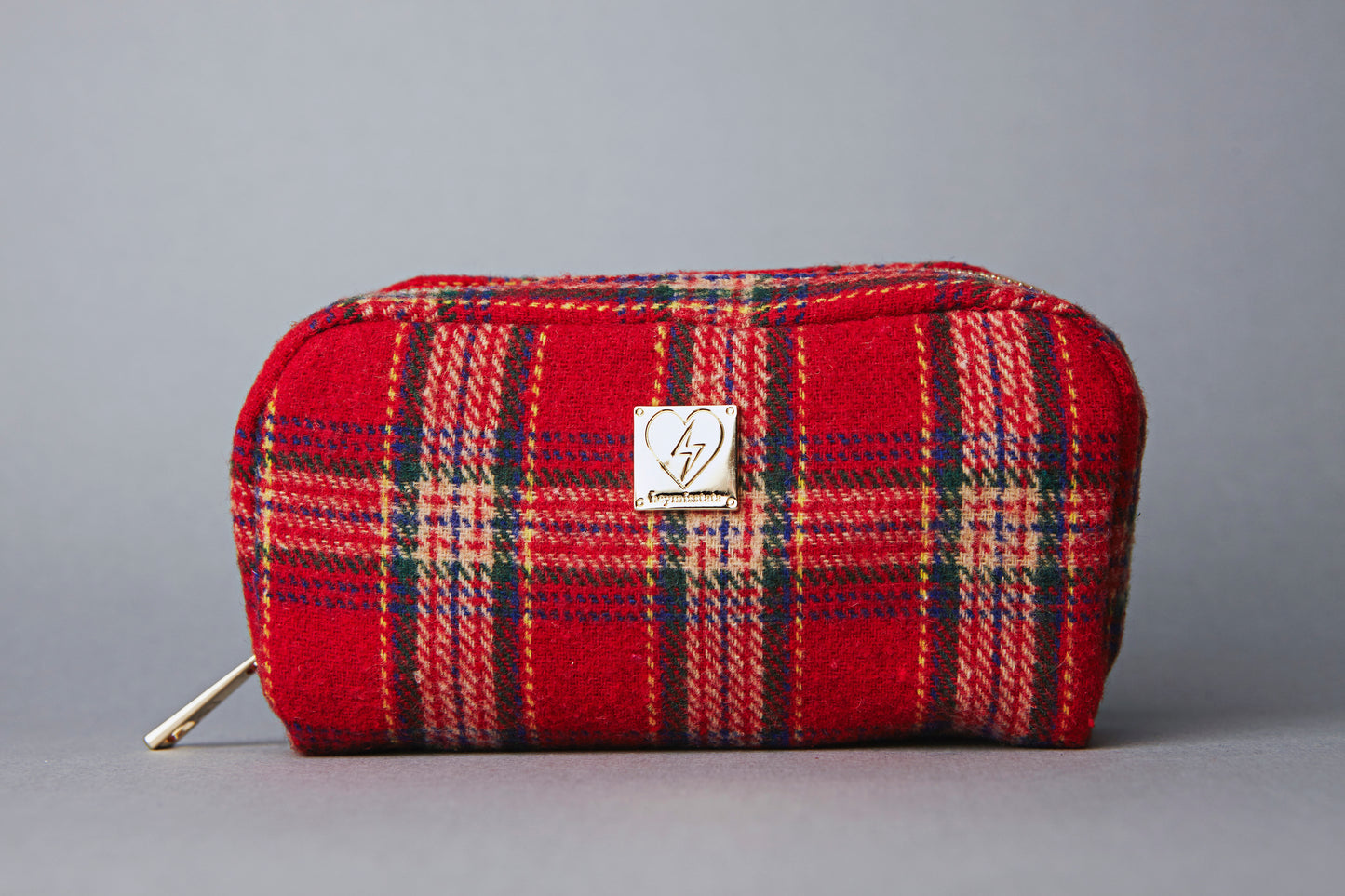 Tartan check pouch