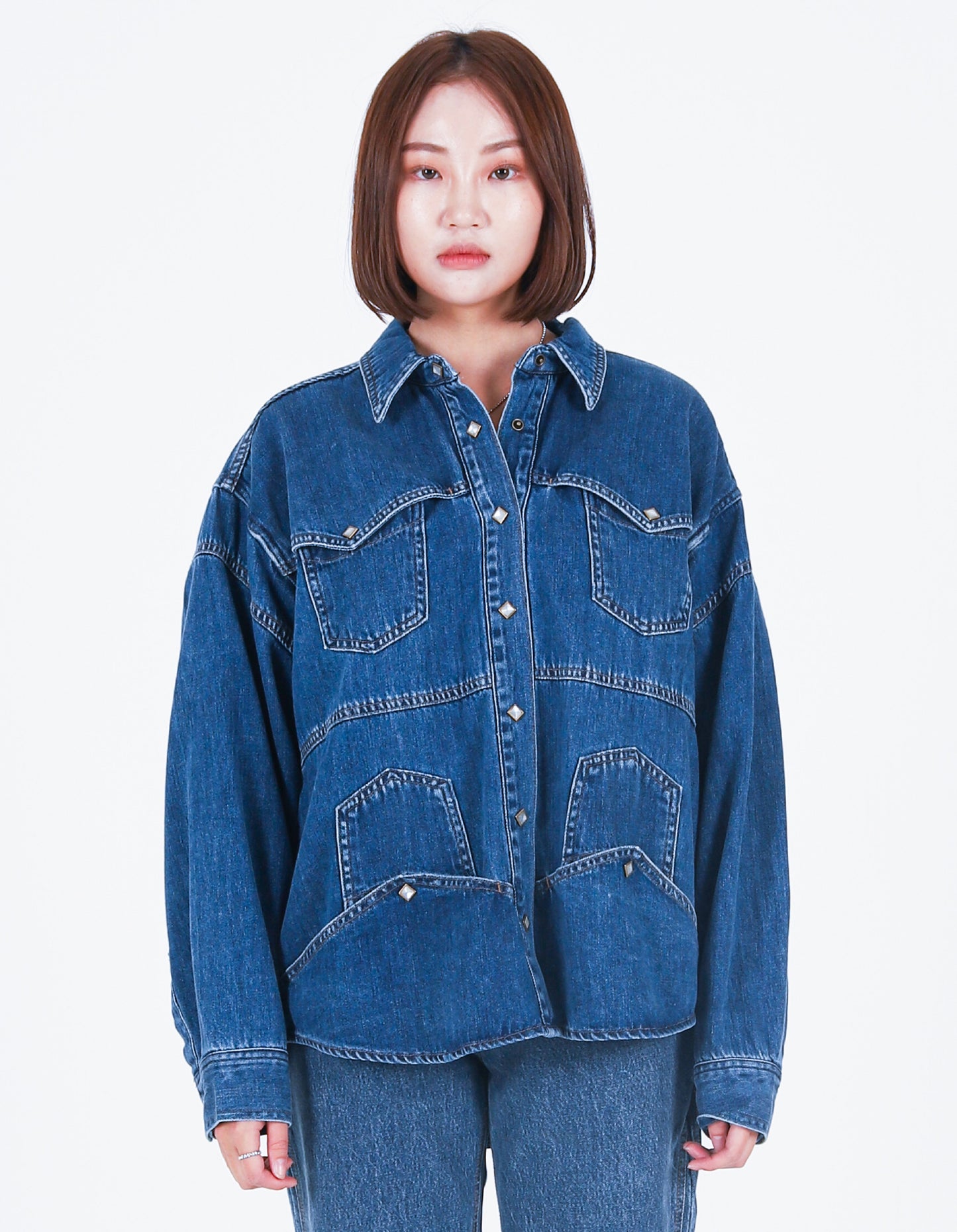 Upside-down Denim Shirt Indigo