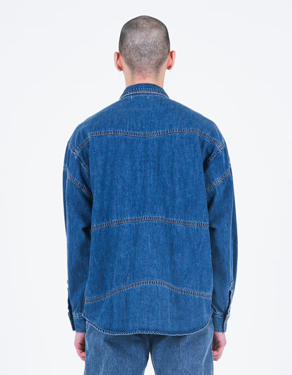 Upside-down Denim Shirt Indigo